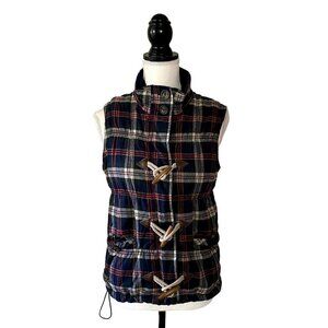 Timeout Los Angeles | Plaid Vest Jacket | Red & Blue | Medium